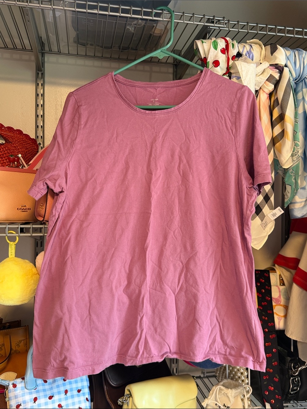 Women's Classic Crewneck T-Shirt in Pink/Purple
